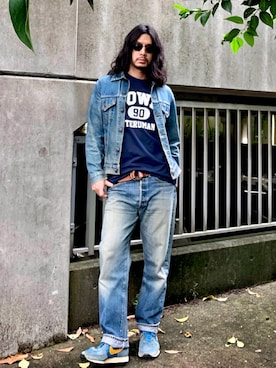 「リーバイス」｜オワッテルマンさん（メンズ・177cm）の夏コーディネート