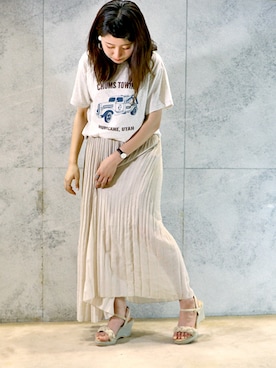 「アイテム（サンダル）」を使った、Chouette（kfi）さん（レディース・152cm・10代）の夏コーディネート