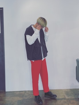 「DRESSEDUNDRESSED（ドレスドアンドレスド）のアイテム」を使った、Mashさん（メンズ・177cm）の春コーディネート