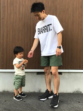 「BREEZE（ブリーズ）のアイテム（スニーカー）」を使った、TSUKASA さん（メンズ・171cm）の夏コーディネート