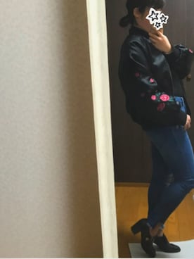 「刺繍」｜「アイテム（ブーティ）」を使った、Miさん（レディース・152cm）の冬コーディネート