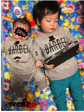 sou-haru︎☺︎さん（キッズ・90cm）の冬コーディネート