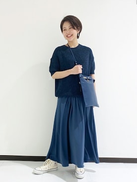 「アイテム（ピアス（両耳用））」を使った、risaさん（レディース・152cm）の春コーディネート