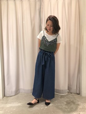 「titivate（ティティベイト）のアイテム（パンプス）」を使った、さ と う ☺︎さん（レディース・159cm）の春コーディネート