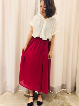 「titivate（ティティベイト）のアイテム（パンプス）」を使った、さ と う ☺︎さん（レディース・159cm）の夏コーディネート