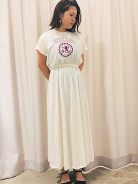 「titivate（ティティベイト）のアイテム（パンプス）」を使った、さ と う ☺︎さん（レディース・159cm）の夏コーディネート