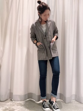 さ と う ☺︎さん（レディース・159cm）の秋コーディネート