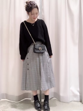 さ と う ☺︎さん（レディース・161cm）の冬コーディネート