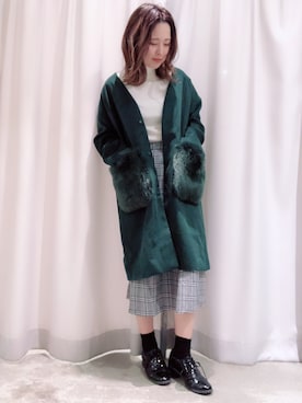 さ と う ☺︎さん（レディース・161cm）の冬コーディネート