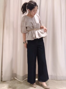 さ と う ☺︎さん（レディース・161cm）の春コーディネート