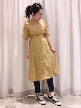 「平成最後のWEARISTAセンバツ」｜「アイテム（ワンピース/ドレス）」を使った、さ と う ☺︎さん（レディース・161cm）の春コーディネート