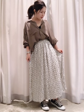 「平成最後のWEARISTAセンバツ」｜「アイテム（スカート）」を使った、さ と う ☺︎さん（レディース・161cm）の春コーディネート