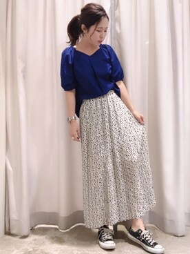 「平成最後のWEARISTAセンバツ」｜「アイテム（スカート）」を使った、さ と う ☺︎さん（レディース・161cm）の春コーディネート