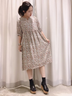 「平成最後のWEARISTAセンバツ」｜「アイテム（ワンピース/ドレス）」を使った、さ と う ☺︎さん（レディース・161cm）の春コーディネート