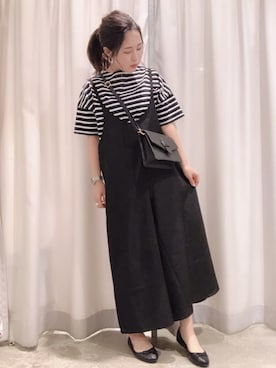 「水族館」｜「アイテム（サロペット/オーバーオール）」を使った、さ と う ☺︎さん（レディース・161cm）の春コーディネート