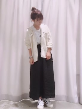 「Lee（リー）のアイテム（シャツ/ブラウス）」を使った、さ と う ☺︎さん（レディース・161cm）の夏コーディネート