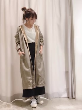 「秋のカフェオレコーデ」｜「アイテム（その他アウター）」を使った、さ と う ☺︎さん（レディース・161cm）の秋コーディネート