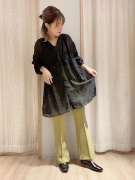 「ピスタチオ」｜「アイテム（パンプス）」を使った、さ と う ☺︎さん（レディース・161cm）の秋コーディネート