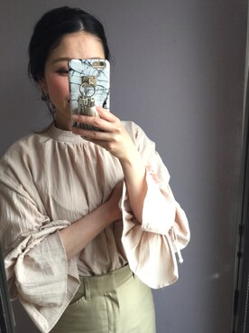 「バルーンスリーブ」｜misaさん（レディース・164cm）の春コーディネート