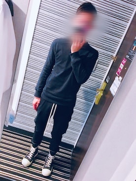 「RICK OWENS」｜「アイテム（スウェット）」を使った、NaOKIさん（メンズ・174cm）の春コーディネート