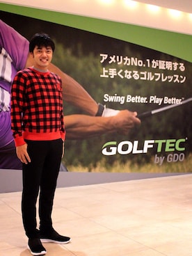 「PEARLY GATES（パーリーゲイツ）のアイテム（トップス）」を使った、RYOさん（メンズ・180cm）の秋コーディネート