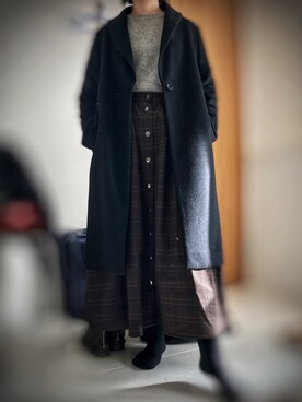 「UNITED ARROWS（ユナイテッドアローズ）のアイテム（ダッフルコート）」を使った、Kyuさん（レディース・152cm）の冬コーディネート