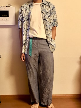 「O　-（オー）のアイテム」を使った、tanさん（メンズ・176cm）の夏コーディネート