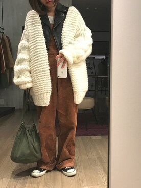 「Another Edition（アナザーエディション）のアイテム（サロペット/オーバーオール）」を使った、yanさん（レディース・150cm）の冬コーディネート