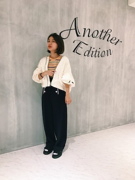 「Another Edition（アナザーエディション）のアイテム（ブルゾン）」を使った、yanさん（レディース・150cm）の春コーディネート