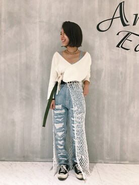 「Another Edition」｜「アイテム（アクセサリー）」を使った、yanさん（レディース・150cm）の春コーディネート