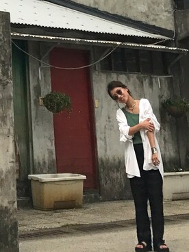 「Another Edition」｜「アイテム（サンダル）」を使った、yanさん（レディース・150cm）の夏コーディネート