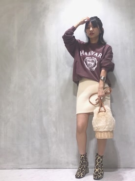 「Another Edition」｜「アイテム（スウェット）」を使った、yanさん（レディース・150cm）の秋コーディネート