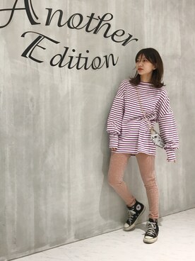 「Another Edition」｜「アイテム（レッグウェア）」を使った、yanさん（レディース・150cm）の冬コーディネート