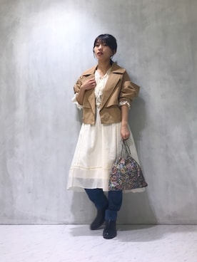 「Another Edition（アナザーエディション）のアイテム（トレンチコート）」を使った、yanさん（レディース・150cm）の冬コーディネート