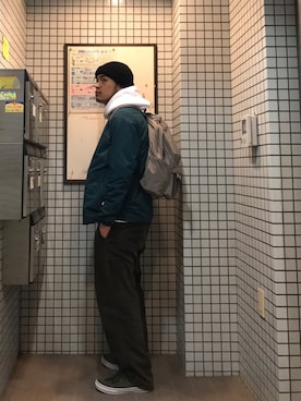 「アイテム（ナイロンジャケット）」を使った、いりえ・りゅーとさん（メンズ・176cm・20代）の春コーディネート