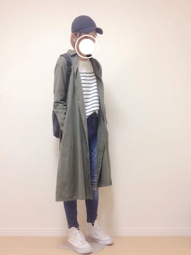 「ロングシャツ」｜mi-ka*さん（レディース・163cm）の春コーディネート