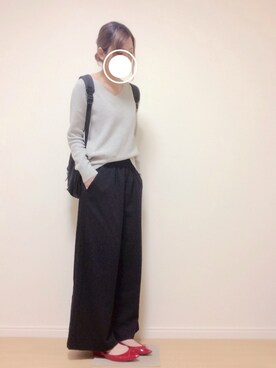 「スカーチョ」｜「アイテム（バレエシューズ）」を使った、mi-ka*さん（レディース・163cm）の春コーディネート