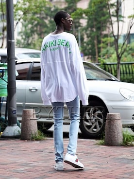 「ByTheR（バイザアール）のアイテム」を使った、BytheR_JPさん（メンズ・178cm）の夏コーディネート