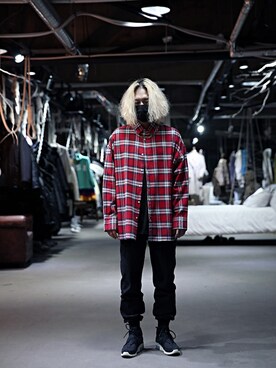 「ByTheR（バイザアール）のアイテム」を使った、BytheR_JPさん（メンズ・178cm）の冬コーディネート