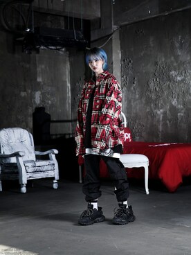 「ByTheR（バイザアール）のアイテム」を使った、BytheR_JPさん（レディース・165cm）の冬コーディネート