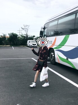 「PULL&BEAR（プルアンドベア）のアイテム（ワンピース/ドレス）」を使った、einna さん（レディース・162cm）の夏コーディネート