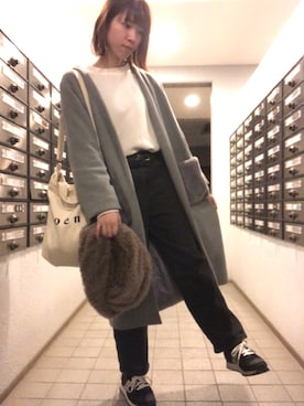 「シンプルおしゃれが好き」｜「アイテム（チェスターコート）」を使った、po.さん（レディース・162cm）の秋コーディネート