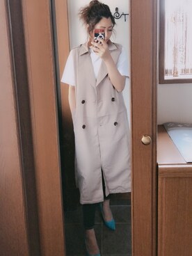 riiiie⭐️さん（レディース・163cm）の春コーディネート