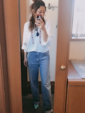 riiiie⭐️さん（レディース・163cm）の春コーディネート