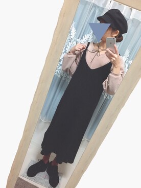 「バルーンスリーブ」｜Nさん（レディース・160cm）の冬コーディネート