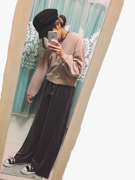 「バルーンスリーブ」｜Nさん（レディース・160cm）の冬コーディネート