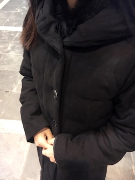 「courreges（クレージュ）のアイテム（ジャケット/アウター）」を使った、えいとまさん（レディース・156cm）の冬コーディネート