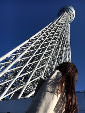 「Sunauna（スーナウーナ）のアイテム」を使った、えいとまさん（レディース・156cm）の春コーディネート