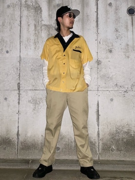「ボーリングシャツ」｜KOHEIさん（メンズ・173cm）の春コーディネート