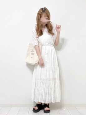 「アイテム（トートバッグ）」を使った、mero *さん（レディース・155cm）の夏コーディネート